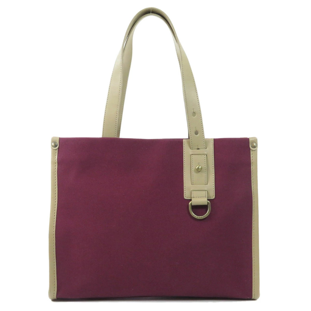 Burberry tote bag leather canvas motif